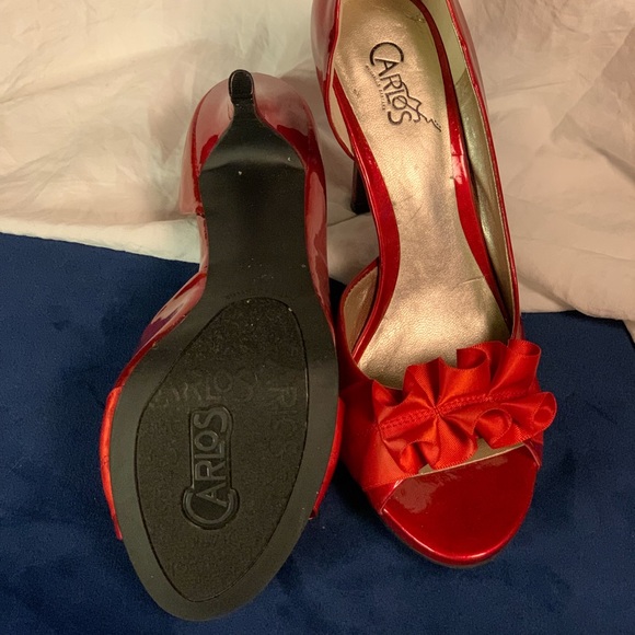 Carlos by Carlos Santana - PRETTY Red patent prep toe pump - Picture 2 of 4
